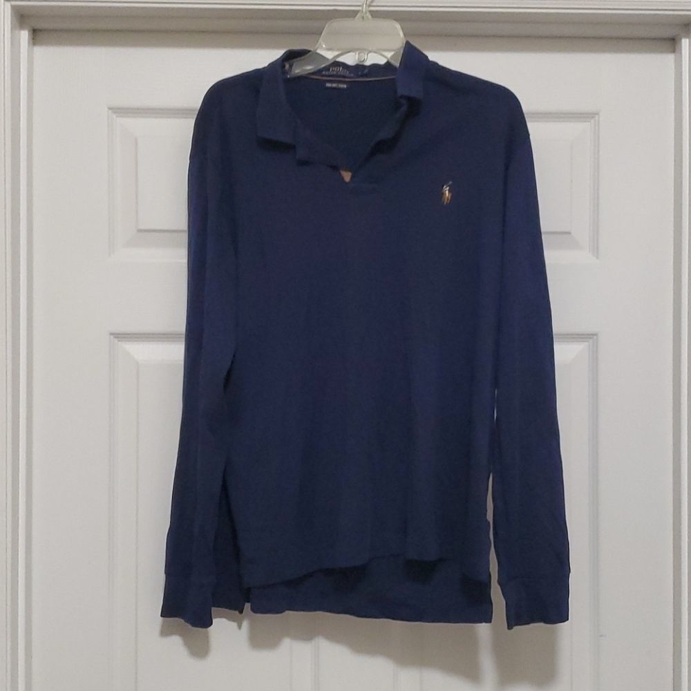 Polo Ralph Lauren blue long sleeve men L tee